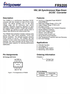 FR9205 18V、2A衕步降壓DC/DC轉(zhuǎn)換器