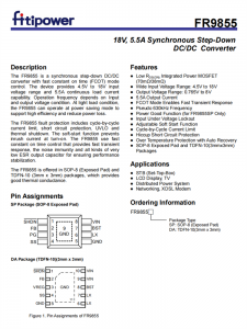FR9855 5.5A衕步降壓芯片 DC-DC轉(zhuǎn)換器 百盛電子代理商