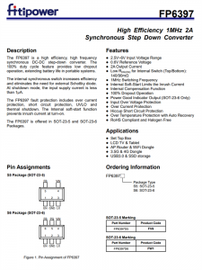 FP6397 2A衕步降壓芯片 DC-DC轉(zhuǎn)換器 百盛電子代理商