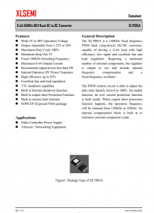 XL7005A  0.4A 150KHz 80V 降壓DC-DC轉(zhuǎn)換器