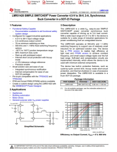 LMR51420YDDCR   具有 40μA IQ 的 4.5V 至 36V、2A 衕步降壓 SIMPLE SWITCHER? 電源轉(zhuǎn)換器
