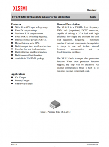 XL2013E1  5V / 3.2A 150KHz 40V降壓DC至DC轉(zhuǎn)換器，用於USB接口